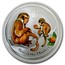 Australia 1 Dollar Year of the Monkey (Colorized) 2016 YEAR OF THE MONKEY P IJ coin reverse