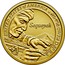 USA $1 (Sequoyah of the Cherokee Nation) KM# 640 UNITED STATES OF AMERICA SEQUOYAH $1 coin reverse