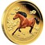 Australia 100 Dollars Year of the Horse (Colorized) 2014 ELIZABETH II AUSTRALIA 1 OZ 9999 GOLD 2014 100 DOLLARS IRB coin reverse