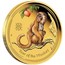Australia 100 Dollars Year of the Monkey (Colorized) 2016 YEAR OF THE MONKEY P IJ coin reverse