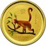 Australia 15 Dollars Monkey (Colorized) 2004 2004 1/10 OZ 9999 GOLD coin reverse