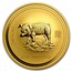 Australia 200 Dollars Piglet 2007 2007 2 OZ 9999 GOLD coin reverse