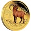 Australia 25 Dollars Year of the Goat Colored 2015 YEAR OF THE GOAT P NM coin reverse