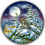 Canada 30 Dollars Animals in the Moonlight - Great Horned Owl 2017 - coin reverse