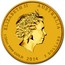 Australia 5 Dollars Galloping Horse (Colorized) 2014 ELIZABETH II AUSTRALIA 1/20 OZ 9999 GOLD 2014 5 DOLLARS IRB coin obverse
