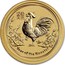 Australia 5 Dollars Rooster 2017 YEAR OF THE ROOSTER P coin reverse