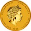 Australia 5 Dollars Year of the Dog 2018 ELIZABETH II AUSTRALIA 1/20 OZ 9999 GOLD 2018 5 DOLLARS IRB coin obverse