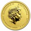 Australia 5 Dollars Year of the Mouse 2008 ELIZABETH II AUSTRALIA 1/20 OZ 9999 GOLD 2008 5 DOLLARS IRB coin obverse