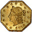 USA 50. Cents. 1853 KM# 8.2 Small size Gold Coins F. D. 1858 coin obverse