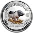 Australia 50 Cents Year of the Pig (Colorized) 2007 KM# 1878a 2007 1/2 OZ 999 SILVER coin reverse