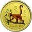Australia 50 Dollars Year of the Monkey (Colorized) 2004 KM# 671a 2004 1/2 OZ 9999 GOLD coin reverse