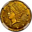 USA ¼ Dollar Liberty Round 1854 - coin obverse