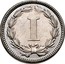 USA I Cent Trial Strike 1869 Judd 666 Nickel I coin reverse