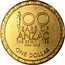Australia One Dollar 100 Years of ANZAC 2018 100 YEARS OF ANZAC THE SPIRIT LIVES 2014 - 2018 ONE DOLLAR coin reverse