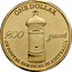 Australia One Dollar 200 Years of Postal Services in Australia 2009  ONE DOLLAR 200 YEARS OF POSTAL SERVICES IN AUSTRALIA coin reverse