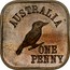 Australia One Penny 1 Penny - George V (Kookaburra Pattern - Type 5) 1919 KM# Pn10 AUSTRALIA ONE PENNY coin reverse