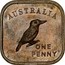 Australia One Penny George V (Kookaburra Pattern - Type 3) 1919 Pattern KM# Pn8 AUSTRALIA ONE PENNY coin reverse