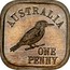 Australia One Penny George V (Kookaburra Pattern - Type 7) 1920 Pattern KM# Pn14 AUSTRALIA ONE PENNY coin reverse
