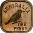 Australia One Penny George V (Kookaburra Pattern - Type 9) 1920 KM# Pn16 AUSTRALIA ONE PENNY coin reverse