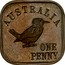 Australia One Penny Kookaburra Pattern - Type 11 (Renniks 13) 1921 KM# Pn22 AUSTRALIA ONE PENNY coin reverse