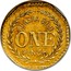 USA One Pinch Alaska 1898 ALASKA GOLD ONE PINCH coin reverse