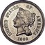 USA V Cents Trial Strike 1869 Nickel; Judd# 684 UNITED STATES OF AMERICA 1869 coin obverse