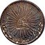 Mexico 1/2 Real Radiant Cap 1832 RM KM# 370.3 LIBERTAD 1/2R DO 1864 L T 10DS.20GS coin reverse