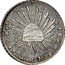 Mexico 1/2 Real Radiant Cap 1833 Go MJ Round top 3 KM# 370.7 1/2 R GO 1868 Y F 10D. 20G. coin reverse