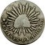 Mexico 1/2 Real Radiant Cap 1848 OM KM# 370.11 LIBERTAD 1/2R ZS 1859 V H 10DS.20GS coin reverse