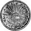 Mexico 1/2 Real Eagle. Circulation Coin 1849 CE KM# 370.2 LIBERTAD 1/2R C 1840 C E 10DS.20GS coin reverse
