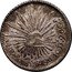 Mexico 1/2 Real Radiant Cap 1828 Mo JM KM# 370.9 LIBERTAD 1/2R MO 1862 CH 10DS.20GS coin reverse