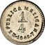 Mexico 1/4 Real Libertad 1843 CA RG KM# 368 CA RG coin obverse