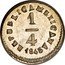 Mexico 1/4 Real Libertad 1843 Do KM# 368.2 REPUBLICA MEXICANA 1/4 1843 coin obverse