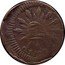 Mexico 1/8 Reales Radiant Cap 1829 KM# 335 C 1828 1/8 coin reverse