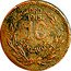 Mexico 10 Centavos Eagle. Emiliano Zapata 1915 GRO KM# 637.3a GRO. 1915 10 CENTAVOS coin reverse