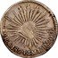 Mexico 2 Reales Radiant Cap 1824 KM# 373.4 2R MO 1824 J.M 10DS 20G coin reverse