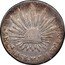 Mexico 2 Reales Radiant Cap 1863 KM# 374.1 LIBERTAD 2 R. CE 1863. M. F 10 DS. 20 GS. coin reverse