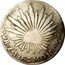 Mexico 2 Reales Radiant Cap 1863 Zs MO KM# 374.12 LIBERTAD 2 R. ZS. 1863. M. O. 10 DS. 20 GS. coin reverse