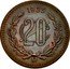 Mexico 20 Centavos National Arms 1935 KM# 437 1920 20 C MO coin reverse
