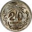 Mexico 20 Centavos Radiant Cap 1939 KM# 438 LIBERTAD 20 M CENTAVOS 1920 coin reverse