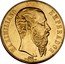 Mexico 20 Pesos Maximilian I 1866 KM# 389 MAXIMILIANO EMPERADOR coin obverse