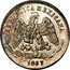 Mexico 25 Centavos Radiant Cap & Scales 1883/2 Ga B/S KM# 406.4 REPUBLICA MEXICANA 1881 coin obverse