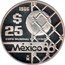 Mexico 25 Pesos FIFA World Cup 1986 Proof KM# 519 1986 $ 25 COPA MUNDIAL DE FÚTBOL MÉXICO86 MO coin reverse