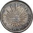 Mexico 4 Reales Radiant Cap 1861 KM# 375.6 LIBERTAD 4R.MO 1852. GC 10 DS. 20 GS. coin reverse