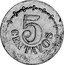 Mexico 5 Centavos Durango Revolutionary 1914 KM# 629 5 CENTAVOS coin reverse
