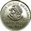 Mexico 5 Pesos Opening of the Southeastern Railroad 1950 KM# 466 ESTADOS UNIDOS MEXICANOS LEY PESO .720 277/9 G CINCO PESOS MO 1950 coin obverse