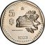 Mexico 5 Pesos Quetzalcoatl 1983 Mo Proof KM# 485 5$ MO QUETZALCOATL 1983 coin reverse