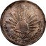 Mexico 8 Reales Radiant Cap 1824 KM# A376.1 LIBERTAD 8R GO. 1824 J.M. 10 DS 20CS coin reverse