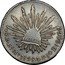 Mexico 8 Reales Radiant Cap 1828 EoMo LF KM# 377.5 LIBERTAD 8 R. OM. 1828 L F 10 DS. 20 GS. coin reverse