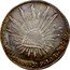 Mexico 8 Reales Radiant Cap 1846 GC MP Eagle's tail square KM# 377.7 LIBERTAD 8 R GC 1846 MP 10 DS. 20 GS. coin reverse